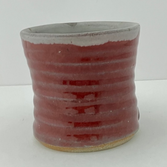 Red Artisan Studio Pottery Coffee Mug / Tea Cup, handmade 8 Oz - Picture 16 of 17